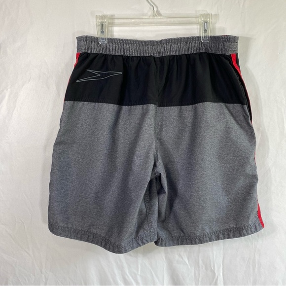 Speedo Men's Board Swimming Shorts Trunks Lace Up Grey & Black - Picture 5 of 10